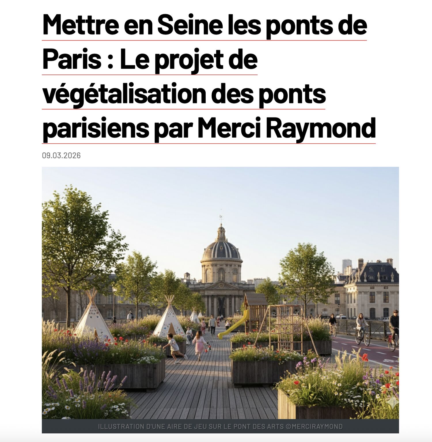 Faire des ponts parisiens des nouveaux corridors de fraicheur